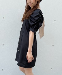 TORTE | 前ボタンスクエアBACKリボンワンピース(ワンピース)