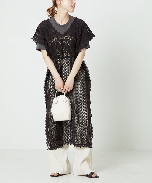 24SS フリークスストア インド綿 カットワークレースワンピース
