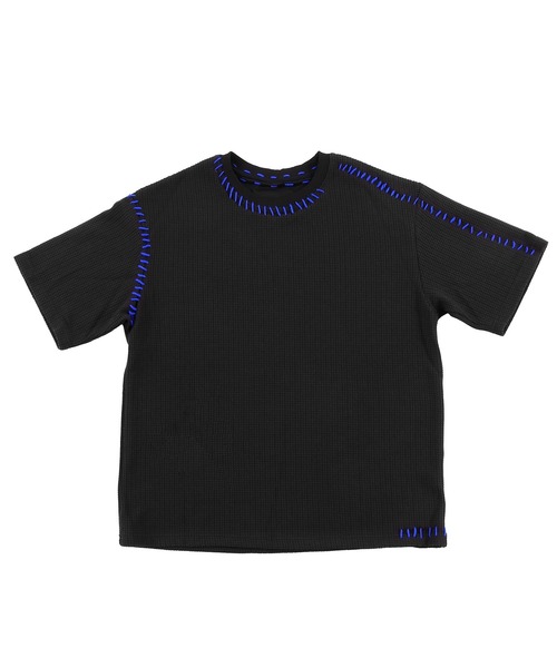 Figments(フィグメンツ)の「ステッチサマーニット(ニット/セーター・レディース・ホワイト/ブラック/カーキ・FREE)」の4枚目の写真