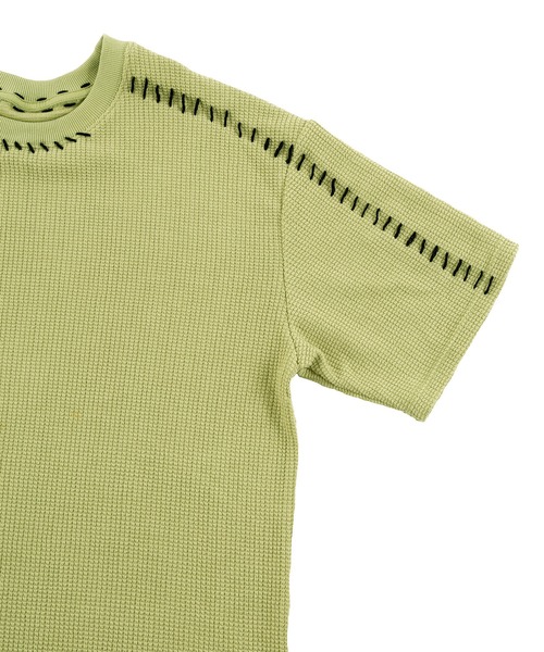 Figments(フィグメンツ)の「ステッチサマーニット(ニット/セーター・レディース・ホワイト/ブラック/カーキ・FREE)」の5枚目の写真