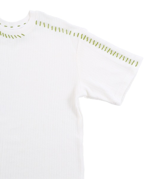 Figments(フィグメンツ)の「ステッチサマーニット(ニット/セーター・レディース・ホワイト/ブラック/カーキ・FREE)」の6枚目の写真