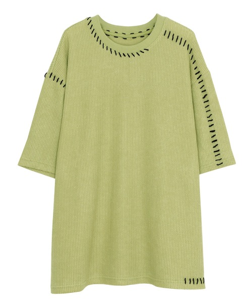 Figments(フィグメンツ)の「ステッチサマーニット(ニット/セーター・レディース・ホワイト/ブラック/カーキ・FREE)」の13枚目の写真