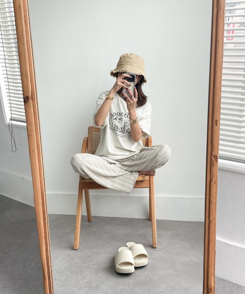 Chillfar（チルファー）の「フリンジツイルバケットハット（ハット・レディース・ブラック/アイボリー/グレイッシュベージュ・FREE）」の13枚目の写真