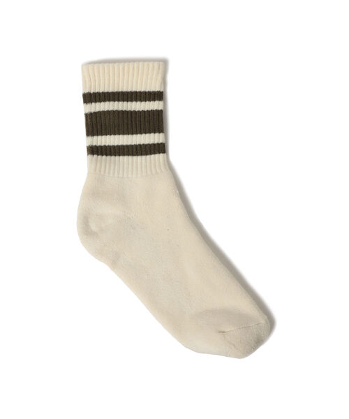 B:MING by BEAMS(ビーミングバイビームス)の「decka quality socks x B:MING by BEAMS / 別注 ヘビーウェイト ライン ソックス(ソックス/靴下・メンズ・オリーブ/ブラック系その他4/イエロー系その他5/レッド系その他7・ONE SIZE)」の3枚目の写真