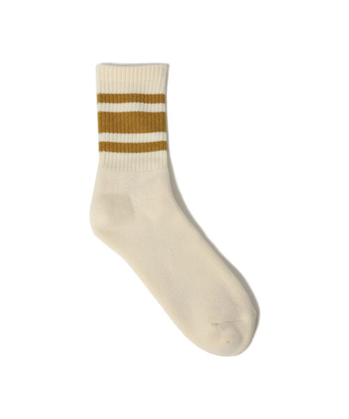 B:MING by BEAMS(ビーミングバイビームス)の「decka quality socks x B:MING by BEAMS / 別注 ヘビーウェイト ライン ソックス(ソックス/靴下・メンズ・オリーブ/ブラック系その他4/イエロー系その他5/レッド系その他7・ONE SIZE)」の4枚目の写真