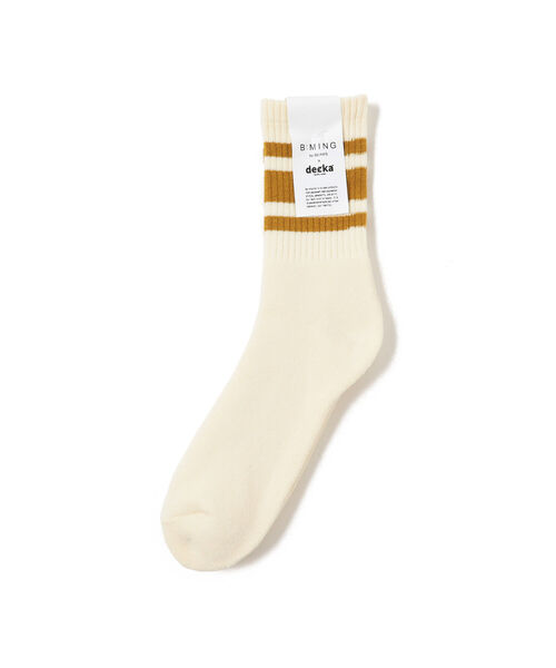 B:MING by BEAMS(ビーミングバイビームス)の「decka quality socks x B:MING by BEAMS / 別注 ヘビーウェイト ライン ソックス(ソックス/靴下・メンズ・オリーブ/ブラック系その他4/イエロー系その他5/レッド系その他7・ONE SIZE)」の7枚目の写真