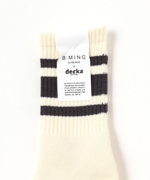 B:MING by BEAMS(ビーミングバイビームス)の「decka quality socks x B:MING by BEAMS / 別注 ヘビーウェイト ライン ソックス(ソックス/靴下・メンズ・オリーブ/ブラック系その他4/イエロー系その他5/レッド系その他7・ONE SIZE)」の11枚目の写真