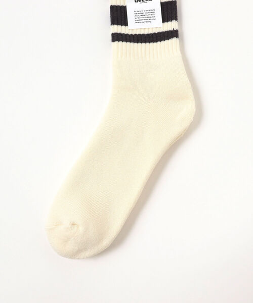 B:MING by BEAMS(ビーミングバイビームス)の「decka quality socks x B:MING by BEAMS / 別注 ヘビーウェイト ライン ソックス(ソックス/靴下・メンズ・オリーブ/ブラック系その他4/イエロー系その他5/レッド系その他7・ONE SIZE)」の12枚目の写真