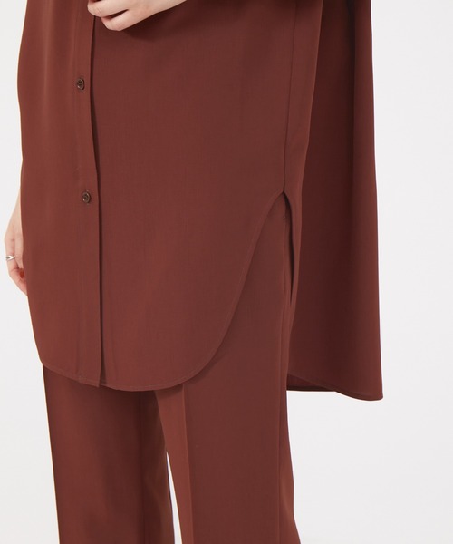 Rouge vif（ルージュヴィフ）の「【セットアップ対応】ノースリブラウス（シャツ/ブラウス・レディース・ブラック/ブラウン・フリー）」の6枚目の写真