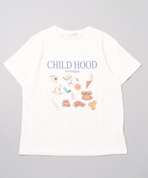 Auntie Rosa（アンティローザ）の「CHILDHOODTシャツ（Tシャツ/カットソー・レディース・レッド/ブルー・FREE）」の8枚目の写真