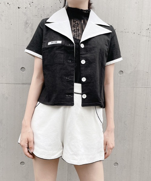 lilLilly(リルリリー)の「リネンショートパンツ(その他パンツ・レディース・ホワイト/ブラック/ピンク・FREE)」の8枚目の写真