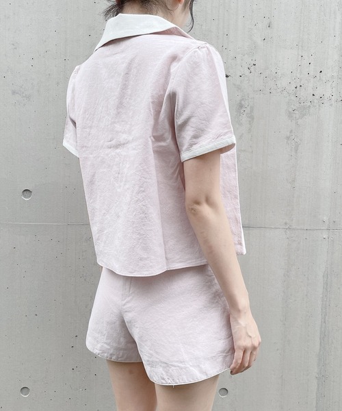 lilLilly(リルリリー)の「リネンショートパンツ(その他パンツ・レディース・ホワイト/ブラック/ピンク・FREE)」の9枚目の写真