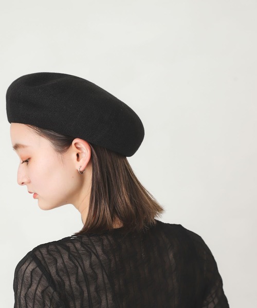 SENSE OF PLACE by URBAN RESEARCH（センスオブプレイスバイアーバンリサーチ）の「リネン混ベレー（ハンチング/ベレー帽・レディース・アイボリー/ブラック/ネイビー・ONE）」の3枚目の写真