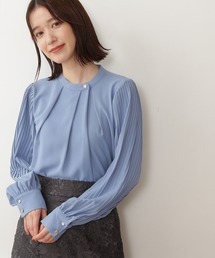 N.(N. Natural Beauty Basic) | 【追加生産】◆ゴールドボタンプリーツブラウス(シャツ/ブラウス)