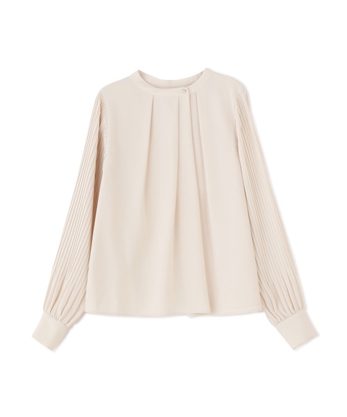 N.（N. Natural Beauty Basic）（エヌエヌナチュラルビューティーベーシック）の「【追加生産】◆ゴールドボタンプリーツブラウス（シャツ/ブラウス・レディース・オフホワイト/ライトグリーン/ブルー/ベージュ・MEDIUM）」の9枚目の写真