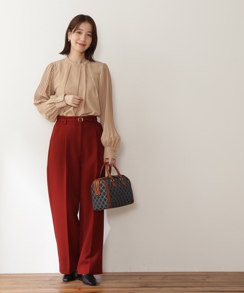 N.（N. Natural Beauty Basic）（エヌエヌナチュラルビューティーベーシック）の「【追加生産】◆ゴールドボタンプリーツブラウス（シャツ/ブラウス・レディース・オフホワイト/ライトグリーン/ブルー/ベージュ・MEDIUM）」の13枚目の写真