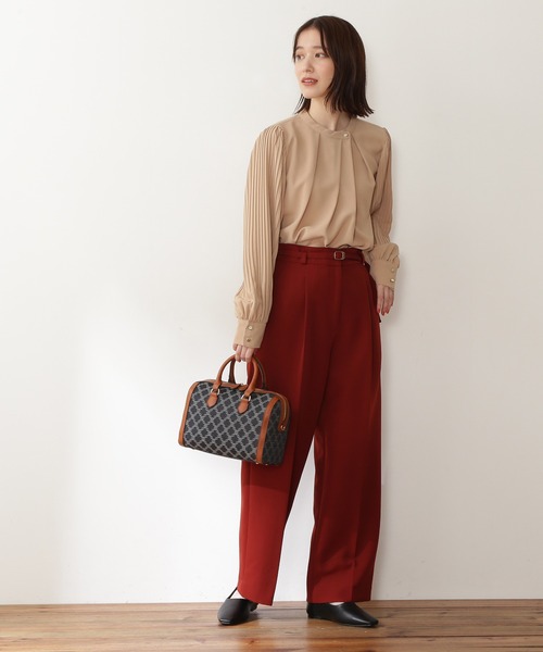 N.（N. Natural Beauty Basic）（エヌエヌナチュラルビューティーベーシック）の「【追加生産】◆ゴールドボタンプリーツブラウス（シャツ/ブラウス・レディース・オフホワイト/ライトグリーン/ブルー/ベージュ・MEDIUM）」の14枚目の写真