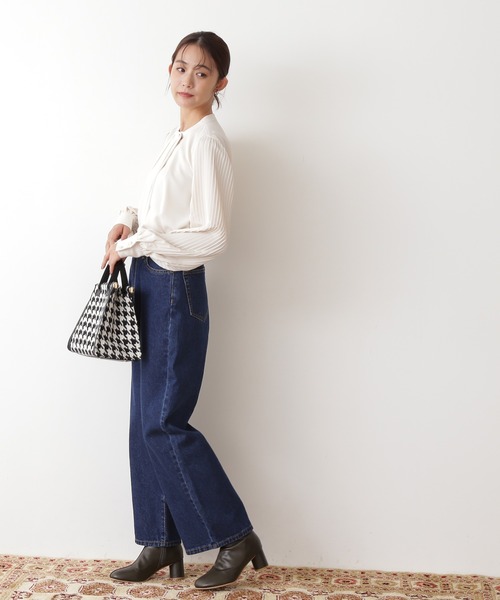 N.（N. Natural Beauty Basic）（エヌエヌナチュラルビューティーベーシック）の「【追加生産】◆ゴールドボタンプリーツブラウス（シャツ/ブラウス・レディース・オフホワイト/ライトグリーン/ブルー/ベージュ・MEDIUM）」の22枚目の写真