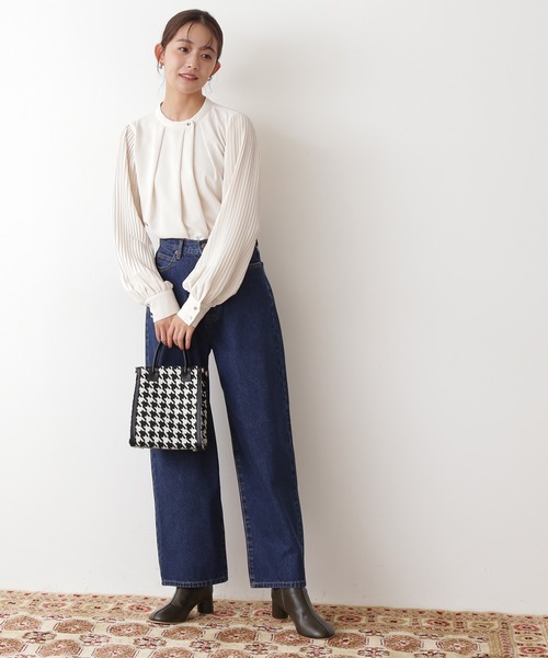 N.（N. Natural Beauty Basic）（エヌエヌナチュラルビューティーベーシック）の「【追加生産】◆ゴールドボタンプリーツブラウス（シャツ/ブラウス・レディース・オフホワイト/ライトグリーン/ブルー/ベージュ・MEDIUM）」の21枚目の写真