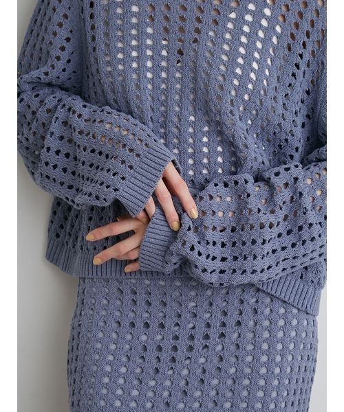 emmi（エミ）の「【emmi atelier】メッシュニットプルオーバー