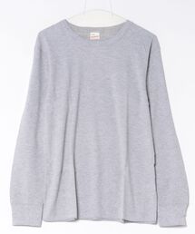 Healthknit(ヘルスニット)ベーシック ワッフルクルーネック長袖ロンT/サーマル無地・ボーダーリンガー/1P