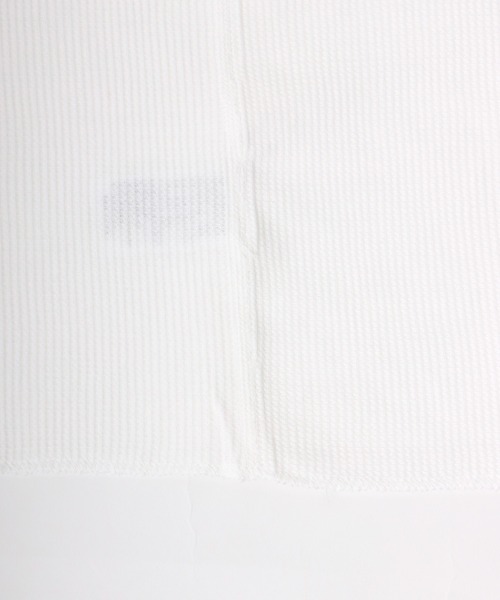 Healthknit（ヘルスニット）の「Healthknit（ヘルスニット）ベーシック ワッフルクルーネック長袖ロンＴ/サーマル無地・ボーダーリンガー/1P（Tシャツ/カットソー・レディース・オフホワイト/ネイビー×ホワイト/ブラック×ホワイト/レッド系その他/ブラック/ブルー系その他/ブラウン系その他/グリーン系その他/カーキブラウン・M/L/XL）」の15枚目の写真