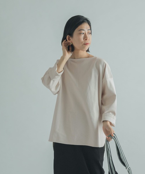 FORK&SPOON（フォークアンドスプーン）の「FORK&SPOON　ジャガードプルオーバー（Tシャツ/カットソー・レディース・アイボリー/グレー系その他/ブラック・1）」の2枚目の写真