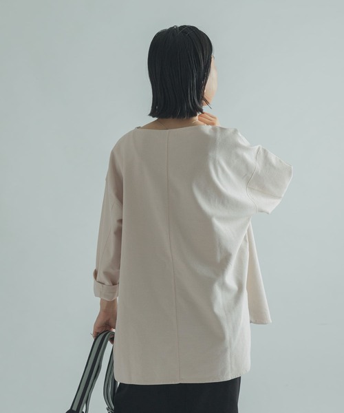 FORK&SPOON（フォークアンドスプーン）の「FORK&SPOON　ジャガードプルオーバー（Tシャツ/カットソー・レディース・アイボリー/グレー系その他/ブラック・1）」の5枚目の写真