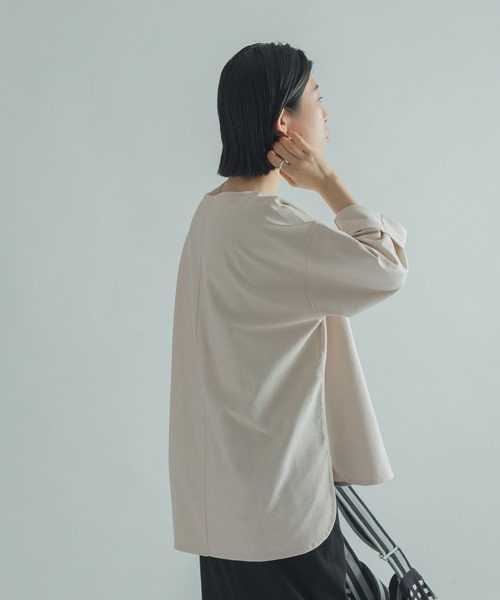 FORK&SPOON（フォークアンドスプーン）の「FORK&SPOON　ジャガードプルオーバー（Tシャツ/カットソー・レディース・アイボリー/グレー系その他/ブラック・1）」の6枚目の写真