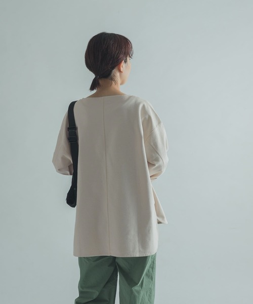 FORK&SPOON（フォークアンドスプーン）の「FORK&SPOON　ジャガードプルオーバー（Tシャツ/カットソー・レディース・アイボリー/グレー系その他/ブラック・1）」の12枚目の写真