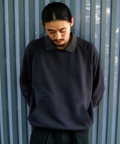 no.(ナンバー)の「【no. / ナンバー】WISM 別注 DOUBLE COLLAR NECK SWEAT(スウェット・メンズ・ネイビー・SMALL/MEDIUM)」の21枚目の写真