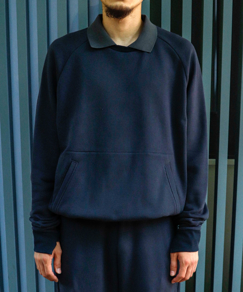 no.(ナンバー)の「【no. / ナンバー】WISM 別注 DOUBLE COLLAR NECK SWEAT(スウェット・メンズ・ネイビー・SMALL/MEDIUM)」の14枚目の写真