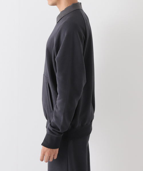 no.(ナンバー)の「【no. / ナンバー】WISM 別注 DOUBLE COLLAR NECK SWEAT(スウェット・メンズ・ネイビー・SMALL/MEDIUM)」の3枚目の写真