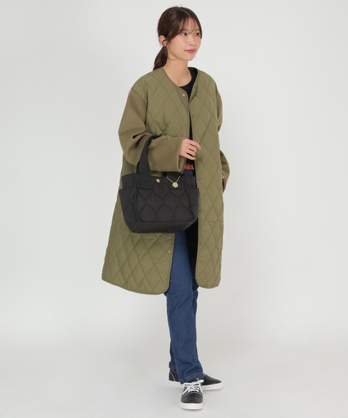 ikka(イッカ)の「ナイロンキルトミニトートバッグ(トートバッグ・レディース・グレー/グリーン/ブラック/キャメル・FREE)」の20枚目の写真