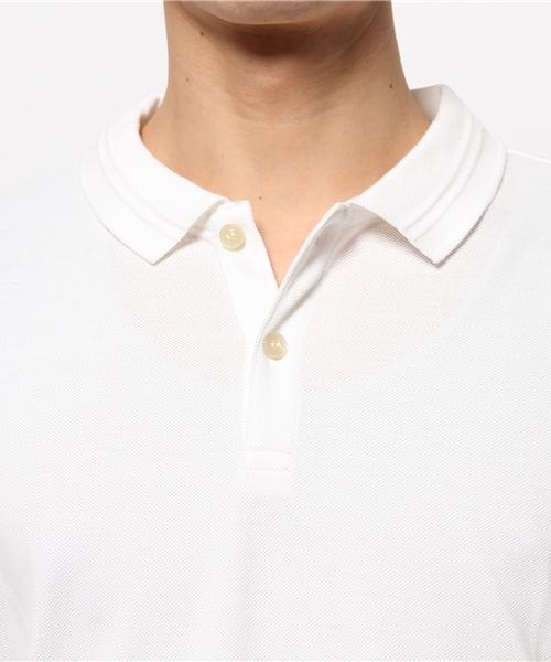 Lui's（ルイス）の「Lui's(ルイス) 鹿の子L/Sポロシャツ（ポロシャツ・メンズ・ホワイト/ブラック・MEDIUM/SMALL）」の6枚目の写真