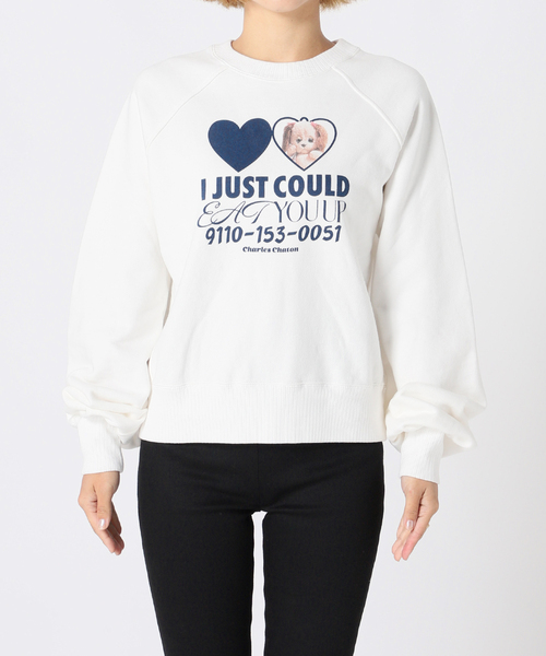 Charles Chaton（シャルルシャトン）の「loving スウェット（Tシャツ/カットソー・レディース・ネイビー/レッド・FREE）」の8枚目の写真