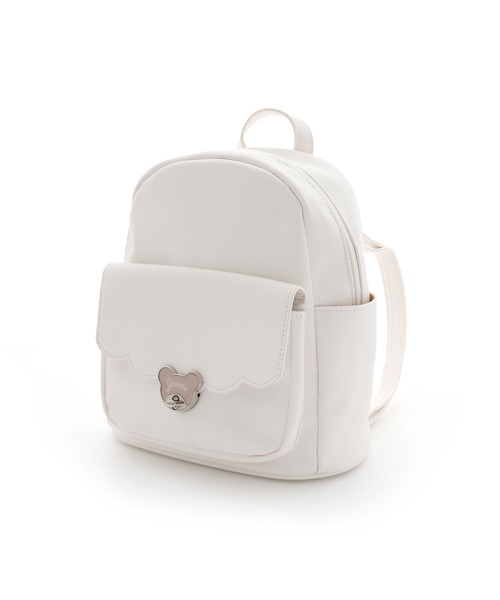 JENNI（ジェニィ）の「ベアターンロックミニリュック（バックパック/リュック・キッズ・ブラック/オフホワイト/ラベンダー・F）」の17枚目の写真