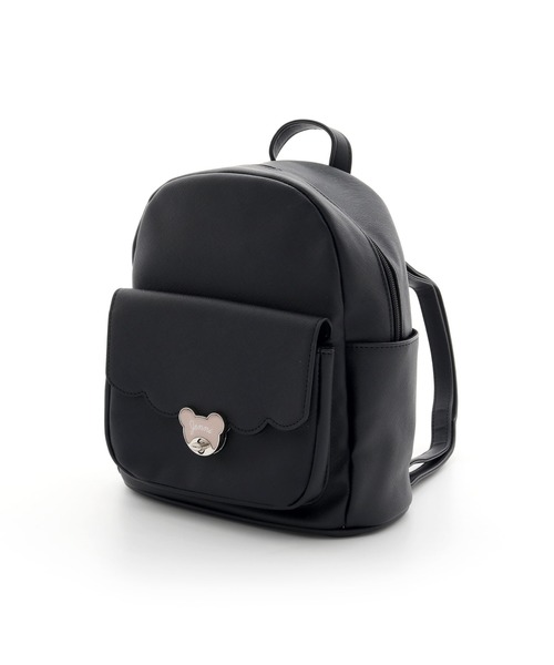 JENNI（ジェニィ）の「ベアターンロックミニリュック（バックパック/リュック・キッズ・ブラック/オフホワイト/ラベンダー・F）」の13枚目の写真