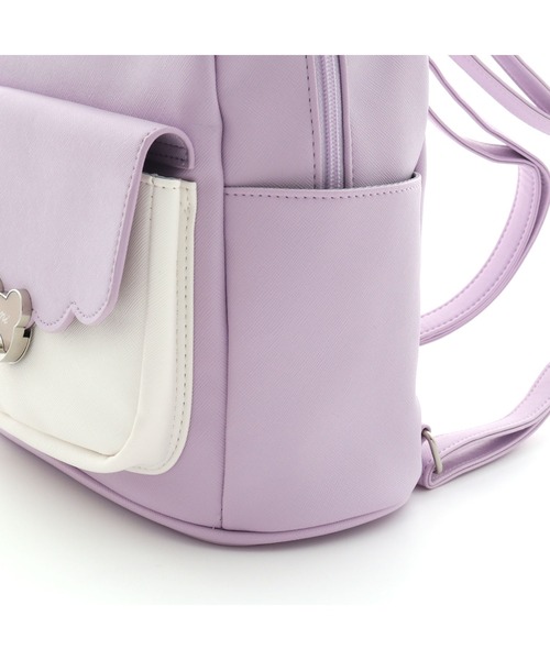 JENNI（ジェニィ）の「ベアターンロックミニリュック（バックパック/リュック・キッズ・ブラック/オフホワイト/ラベンダー・F）」の16枚目の写真