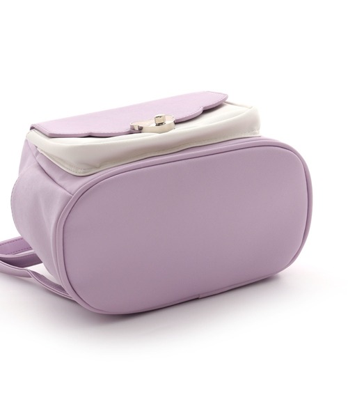 JENNI（ジェニィ）の「ベアターンロックミニリュック（バックパック/リュック・キッズ・ブラック/オフホワイト/ラベンダー・F）」の12枚目の写真