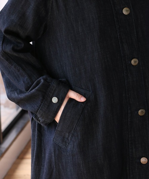 cepo（セポ）の「クレリックデニムコート　2022AW（デニムジャケット・レディース・ネイビー/ブラウン・M）」の13枚目の写真