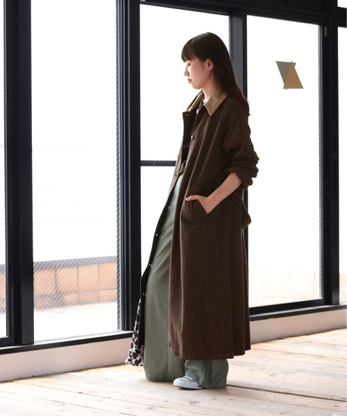 cepo（セポ）の「クレリックデニムコート　2022AW（デニムジャケット・レディース・ネイビー/ブラウン・M）」の4枚目の写真