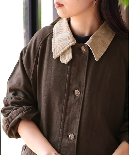 cepo（セポ）の「クレリックデニムコート　2022AW（デニムジャケット・レディース・ネイビー/ブラウン・M）」の7枚目の写真