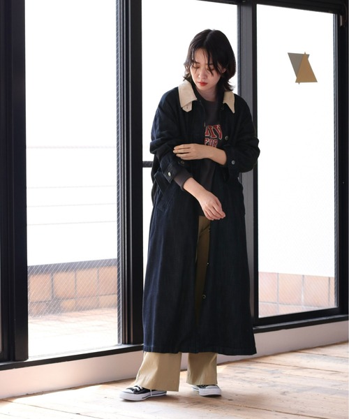 cepo（セポ）の「クレリックデニムコート　2022AW（デニムジャケット・レディース・ネイビー/ブラウン・M）」の9枚目の写真