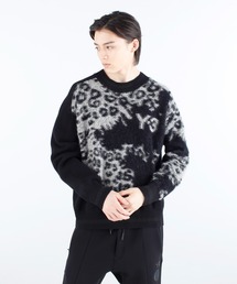 Y-3（ワイスリー）の「U LEOPARD KNIT CREW SWEATER（ニット/セーター 