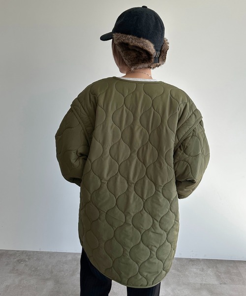 apres jour mignon（アプレジュールミニョン）の「2WAYキルティングブルゾン【ZOZOTOWN限定アイテム】（ブルゾン・レディース・ライトベージュ/ブラック/カーキ・X-LARGE/フリー）」の11枚目の写真