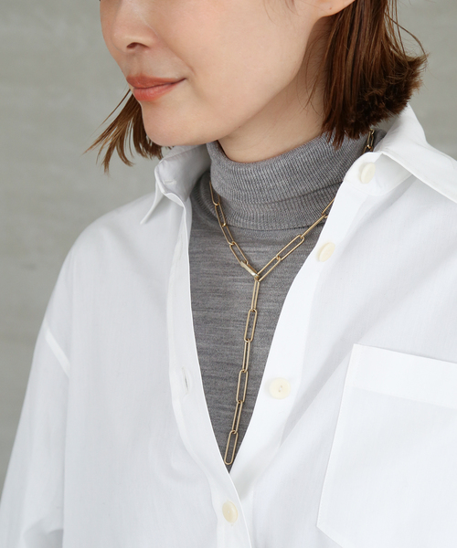 Laura Lombardi（ローラロンバルディ）の「【LAURA LOMBARDI/ローラロンバルディ】 CARTOLINA CHAIN ネックレス（ネックレス・レディース・ゴールド・FREE）」の2枚目の写真