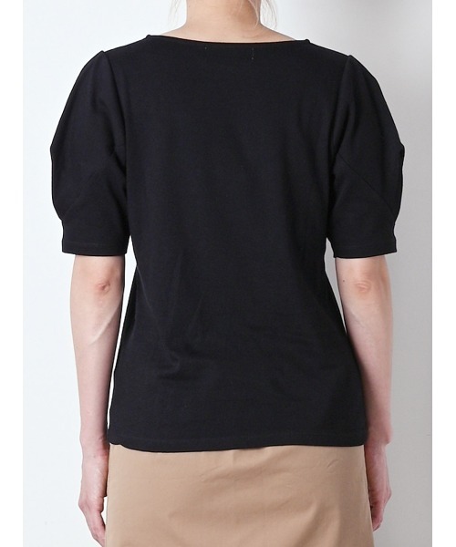 Stylevoice for xxx(スタイルヴォイスフォー)の「タック袖Tシャツ(Tシャツ/カットソー・レディース・オフホワイト/ブラック・FREE)」の15枚目の写真