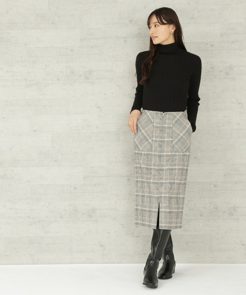 NATURAL BEAUTY BASIC（ナチュラルビューティーベーシック）の「アウトポケットリングタイトスカート（スカート・レディース・ブラック系その他/キャメル/ダークオレンジ・MEDIUM/SMALL/X-SMALL）」の12枚目の写真