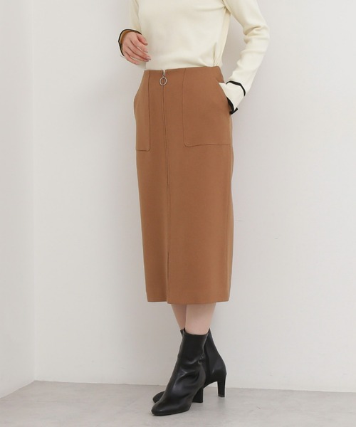 NATURAL BEAUTY BASIC（ナチュラルビューティーベーシック）の「アウトポケットリングタイトスカート（スカート・レディース・ブラック系その他/キャメル/ダークオレンジ・MEDIUM/SMALL/X-SMALL）」の15枚目の写真